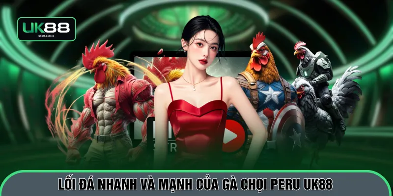Lối đá nhanh và mạnh của gà chọi Peru UK88